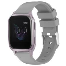 Per cinturino in silicone liscio tinta unita Garmin Venu SQ da 20 mm (grigio)