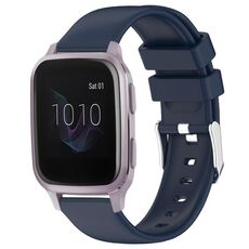 Per cinturino in silicone liscio tinta unita Garmin Venu SQ da 20 mm (blu notte)