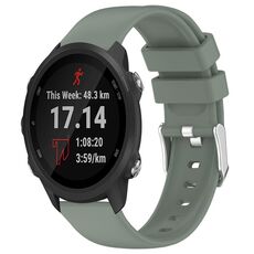 Per Garmin Forerunner 245 cinturino in silicone liscio tinta unita da 20 mm (verde oliva)