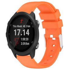 Per Garmin Forerunner 245 Music cinturino in silicone liscio tinta unita da 20 mm (arancione)