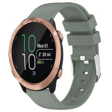 Per Garmin Forerunner 645 cinturino in silicone liscio tinta unita da 20 mm (verde oliva)