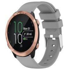 Per Garmin Forerunner 645 cinturino in silicone liscio tinta unita da 20 mm (grigio)