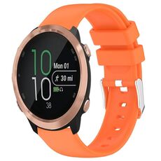 Per Garmin Forerunner 645 Music cinturino in silicone liscio tinta unita da 20 mm (arancione)