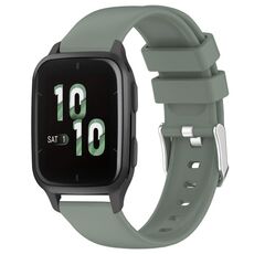 Per cinturino in silicone liscio tinta unita Garmin Forerunner Sq2 da 20 mm (verde oliva)