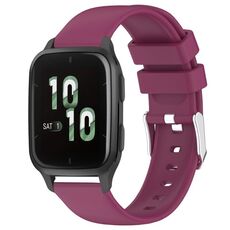 Per cinturino in silicone liscio tinta unita Garmin Forerunner Sq2 da 20 mm (Borgogna)