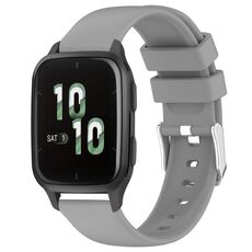 Per cinturino in silicone liscio tinta unita Garmin Forerunner Sq2 da 20 mm (grigio)