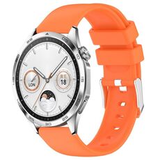 Per Huawei Watch GT4 41mm 20mm cinturino in silicone liscio tinta unita (arancione)