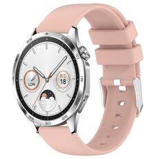Per Huawei Watch GT4 41mm 20mm cinturino in silicone liscio tinta unita (rosa)