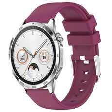 Per Huawei Watch GT4 41mm 20mm cinturino in silicone liscio tinta unita (Borgogna)