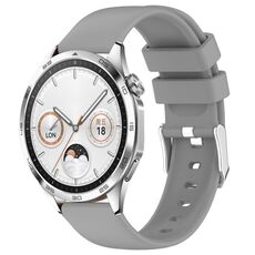 Per Huawei Watch GT4 41mm 20mm cinturino in silicone liscio tinta unita (grigio)