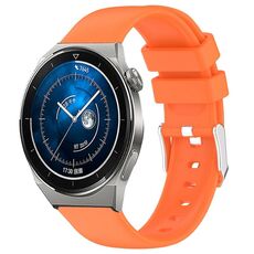 Per Huawei Watch GT3 Pro 43mm 20mm cinturino in silicone liscio tinta unita (arancione)