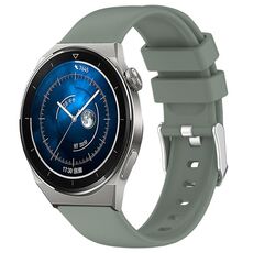 Per Huawei Watch GT3 Pro 43mm 20mm cinturino in silicone liscio tinta unita (verde oliva)