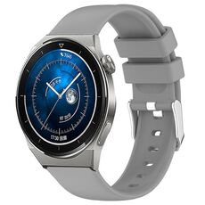 Per Huawei Watch GT3 Pro 43 mm 20 mm cinturino in silicone liscio tinta unita (grigio)