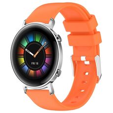 Per Huawei Watch GT2 42mm 20mm cinturino in silicone liscio tinta unita (arancione)