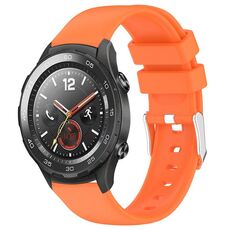 Per Huawei Watch 2 cinturino in silicone liscio tinta unita da 20 mm (arancione)