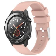 Per Huawei Watch 2 cinturino in silicone liscio tinta unita da 20 mm (rosa)