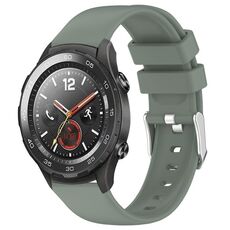 Per Huawei Watch 2 cinturino in silicone liscio tinta unita da 20 mm (verde oliva)