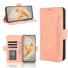 Custodia in pelle per vivo V29E / Y200 5G con texture di vitello e slot per schede (rosa)
