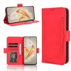 Custodia in pelle per vivo V29E / Y200 5G con texture di vitello e slot per schede (rosso)