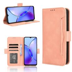 Per vivo Y33T 2023 Pelle di vitello Texture Slot per schede Custodia in pelle per telefono (rosa)