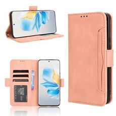 Custodia per telefono in pelle con texture di vitello per Honor 100 5G (rosa)