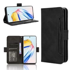 Per Honor X9b 5G Custodia per cellulare in pelle con texture di vitello e slot per schede (nera)