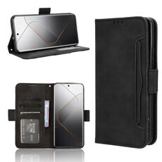Per Xiaomi 14 Pro Custodia per telefono in pelle con texture di vitello con slot per schede (nero)