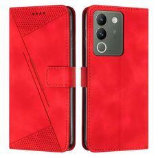 Per vivo Y200 Dream Triangle Custodia in pelle per telefono con cordino (rosso)