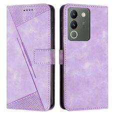 Per vivo Y200 Dream Triangle Custodia in pelle per telefono con cordino (viola)