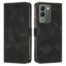 Per vivo Y200 Dream Triangle Custodia in pelle per telefono con cordino (nero)