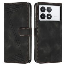 Per Xiaomi Redmi K70E Custodia per telefono in pelle Dream Triangle con cordino (nero)