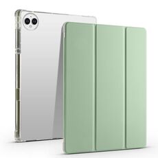 Per Huawei MatePad Pro 13.2 2023 Custodia tablet in pelle TPU trasparente pieghevole a 3 pieghe (verde Matcha)