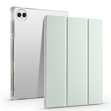Per Huawei MatePad Pro 13.2 2023 Custodia per tablet in pelle Smart TPU trasparente 3 pieghevoli (verde chiaro)