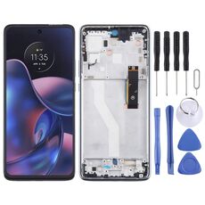 Per Motorola Edge 2022 OEM LCD Screen Digitizer assemblaggio completo con cornice (nero)