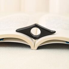 Segnalibro per pollice Supporto per libri in acrilico Supporto per supporti di lettura per studenti (nero)