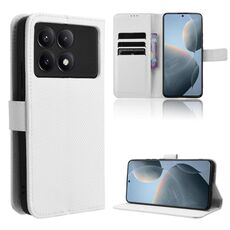 Custodia per telefono in pelle con texture diamante Xiaomi Redmi K70 / K70 Pro (bianca)