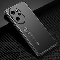 Custodia per telefono in metallo satinato per Honor 100 Pro (nera)