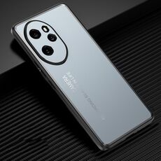 Custodia per telefono in metallo satinato per Honor 100 Pro (blu)