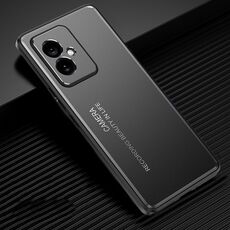 Custodia per telefono in metallo satinato per Honor 100 (nera)
