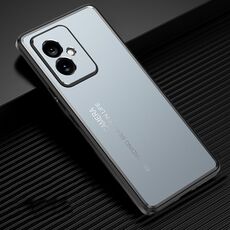 Custodia per telefono in metallo satinato per Honor 100 (blu)