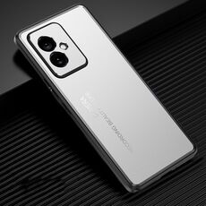 Custodia per telefono in metallo satinato per Honor 100 (argento)