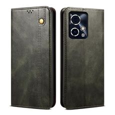 Custodia per telefono in pelle con texture Crazy Horse per cera d'olio per Honor 90 GT (verde)