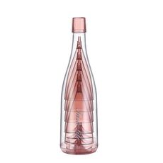 5 bicchieri da vino champagne + set di bottiglie di vino Bicchiere di plastica trasparente per picnic (rosa trasparente)