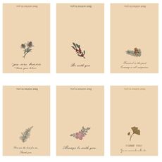 6 pezzi/set fai da te biglietti di auguri stampati di ringraziamento biglietto di auguri per San Valentino (pianta retrò)