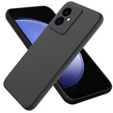 Per Honor 100 Custodia protettiva a copertura totale antigoccia in silicone liquido tinta unita (nera)