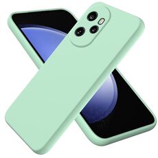 Per Honor 100 Pro Custodia protettiva a copertura totale antigoccia in silicone liquido tinta unita (verde)