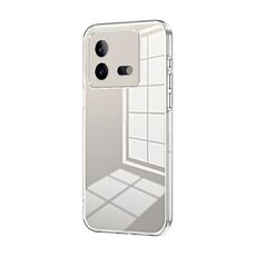 Per vivo iQOO Neo8 / Neo8 Pro Custodia per telefono con foro sottile con placcatura trasparente (trasparente)