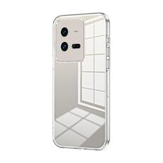 Per vivo iQOO 10 Pro Custodia per telefono con foro fine con placcatura trasparente (trasparente)