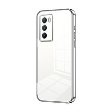 Per vivo iQOO Neo5 S / iQOO 9 SE Custodia per telefono con foro sottile con placcatura trasparente (Argento)