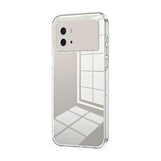 Per vivo iQOO 9 Custodia per telefono con foro fine con placcatura trasparente (trasparente)